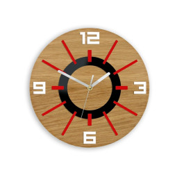 Ceasuri roșii din lemn Aladdin 33 cm