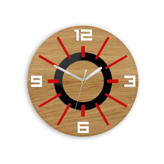 Ceasuri roșii din lemn Aladdin 33 cm