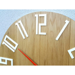 Ceas din lemn de stejar mare Slim 50 cm