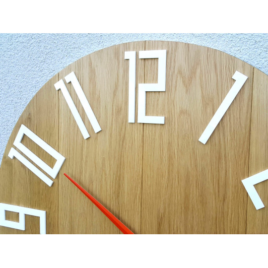 Ceas din lemn de stejar mare Slim 50 cm