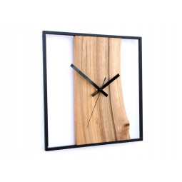 Ceas de perete metalic cu design retro, culoare nuc, 33 cm