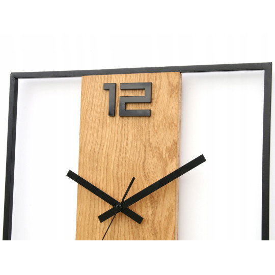 Ceas de perete metalic din lemn 33 cm design retro
