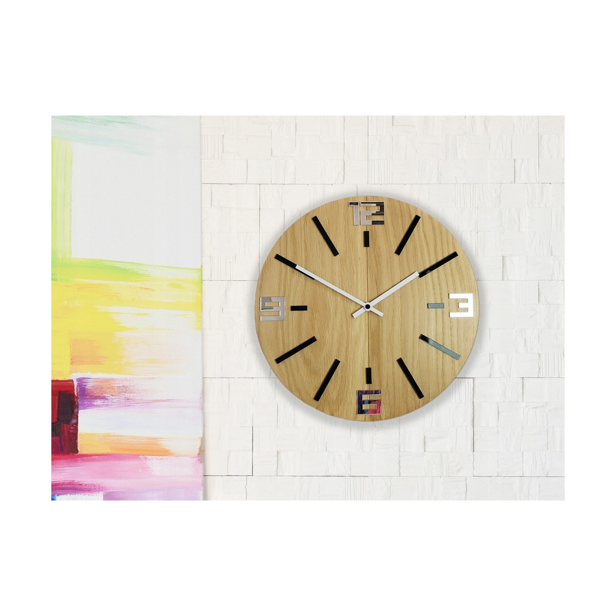 Ceas de perete MARCO 33 cm negru cu oglindă classic