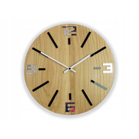 Ceas de perete MARCO 33 cm negru cu oglindă classic