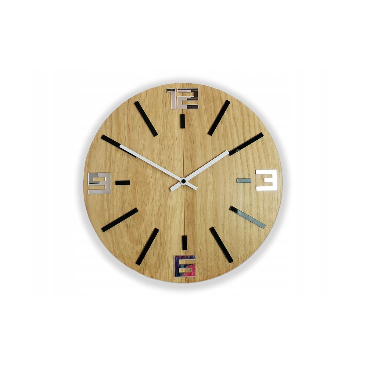 Ceas de perete MARCO 33 cm negru cu oglindă classic