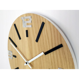 Ceas de perete MARCO 33 cm negru cu oglindă classic