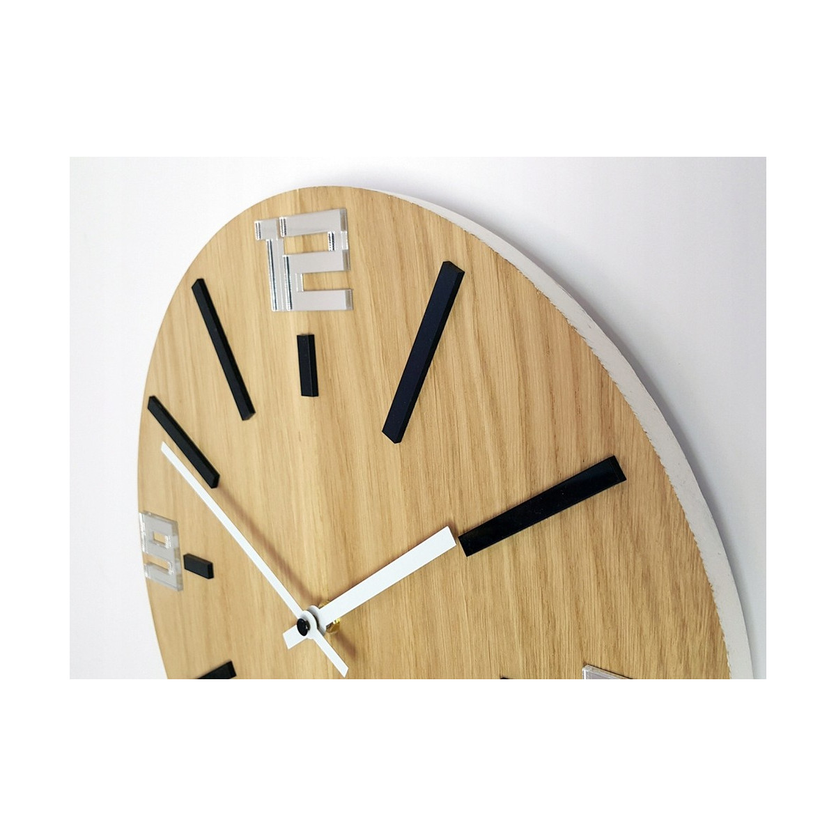 Ceas de perete MARCO 33 cm negru cu oglindă classic