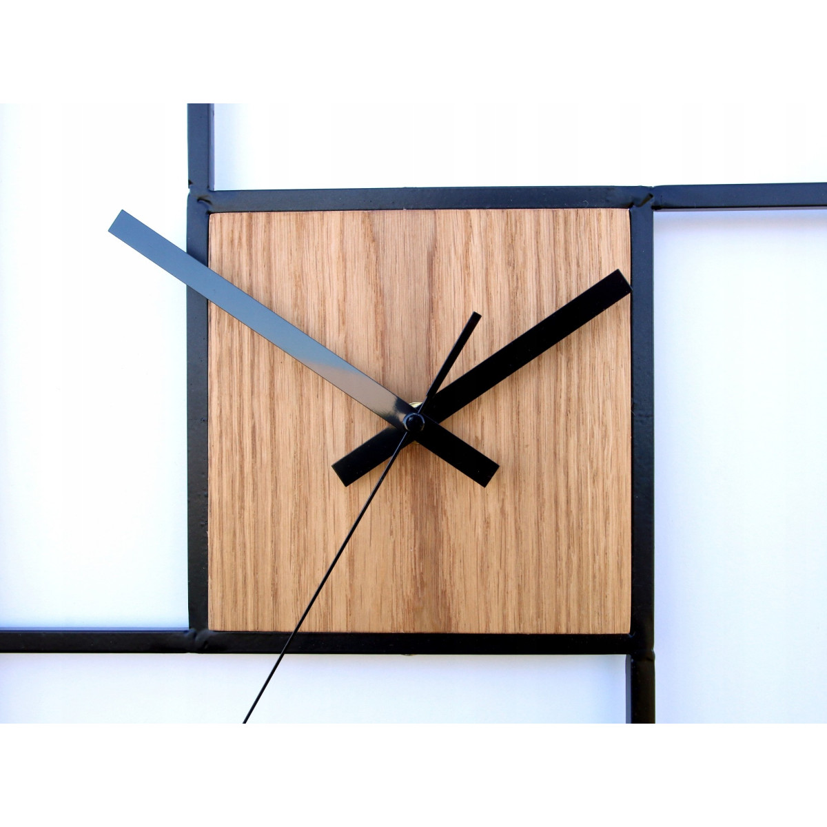 Ceasuri pătrate din lemn cu metal Retro 33 cm