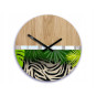 Ceas de perete din lemn cu motiv exotic SILENT 33 CM