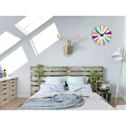 Ceasuri de perete din lemn VENTO - culori interesante 33 CM