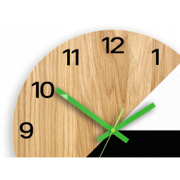 Ceas de perete din lemn Texas verde 33 cm Silent