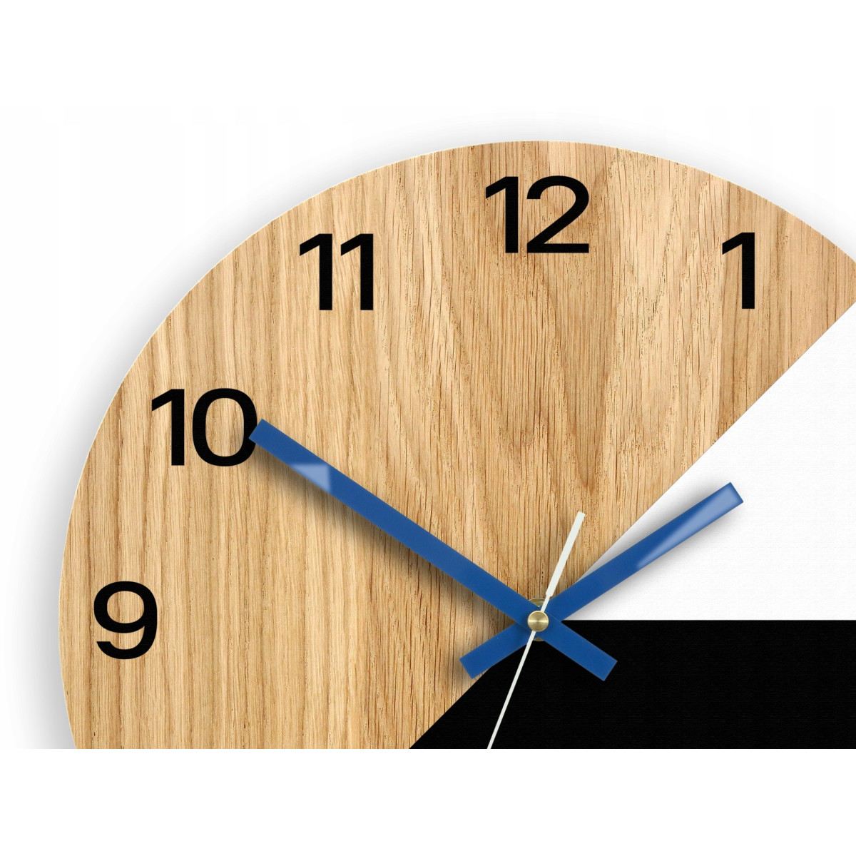 Ceas de perete din lemn Texas albastru 33 cm Silent