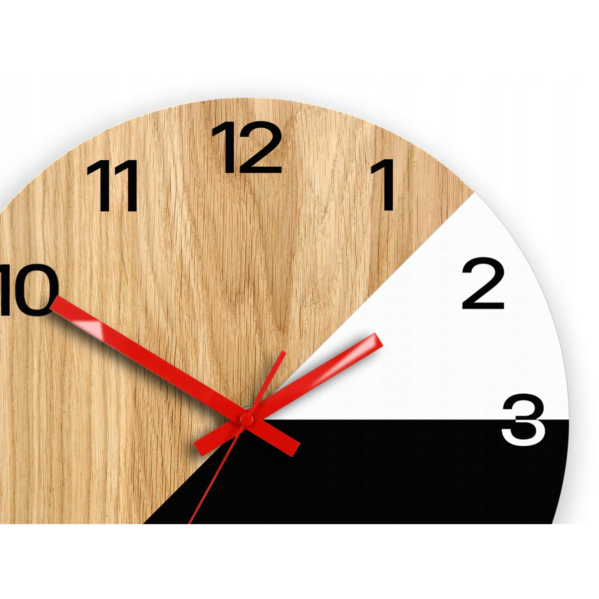 Ceas de perete din lemn Texas roșu 33 cm Silent