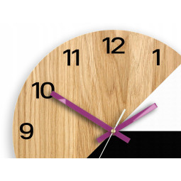 Ceas de perete din lemn Texas violet 33 cm Silent