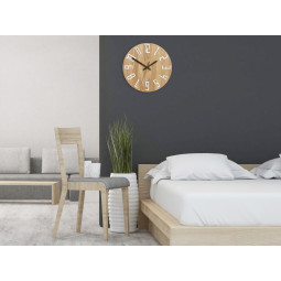 Ceasuri de perete din lemn unice SLIM maro 33 cm