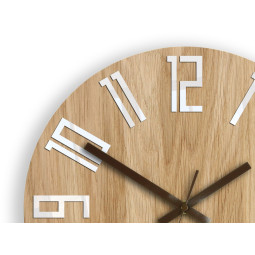 Ceasuri de perete din lemn unice SLIM maro 33 cm