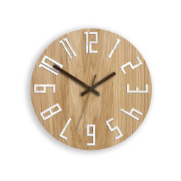 Ceasuri de perete din lemn unice SLIM maro 33 cm