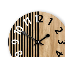 Ceas de perete din lemn atemporal NEPAL 33 cm