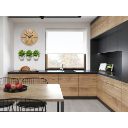 Ceasuri din lemn atemporale AKSEL MIRROR - maroniu 33 cm