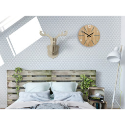 Ceasuri din lemn atemporale AKSEL MIRROR - gri 33 cm