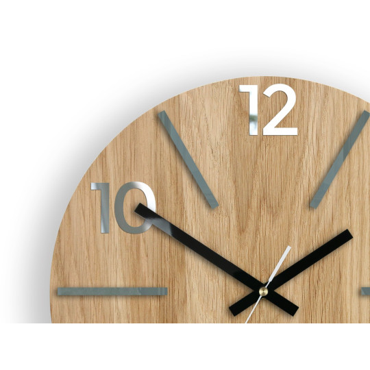 Ceasuri din lemn atemporale AKSEL MIRROR - gri 33 cm