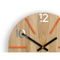 Ceasuri din lemn atemporale AKSEL MIRROR - portocalie 33 cm