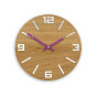 Ceasuri moderne din lemn ARABIC - alb/vișiniu 33 cm