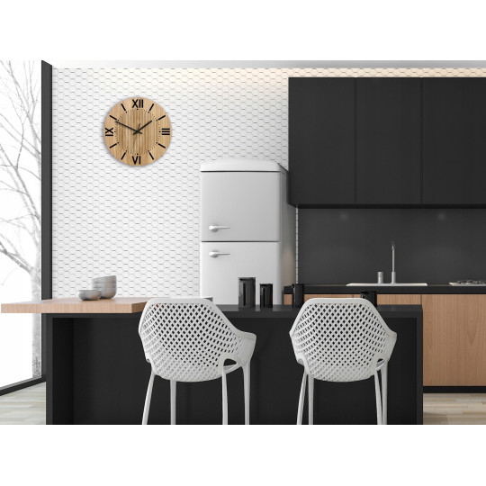 Ceasuri de perete din lemn SANTIAGO 33 cm