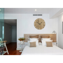 Ceas de perete rustic din lemn Solo 49 cm