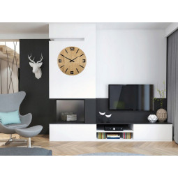 Ceas de perete rustic din lemn frumos de 49 cm