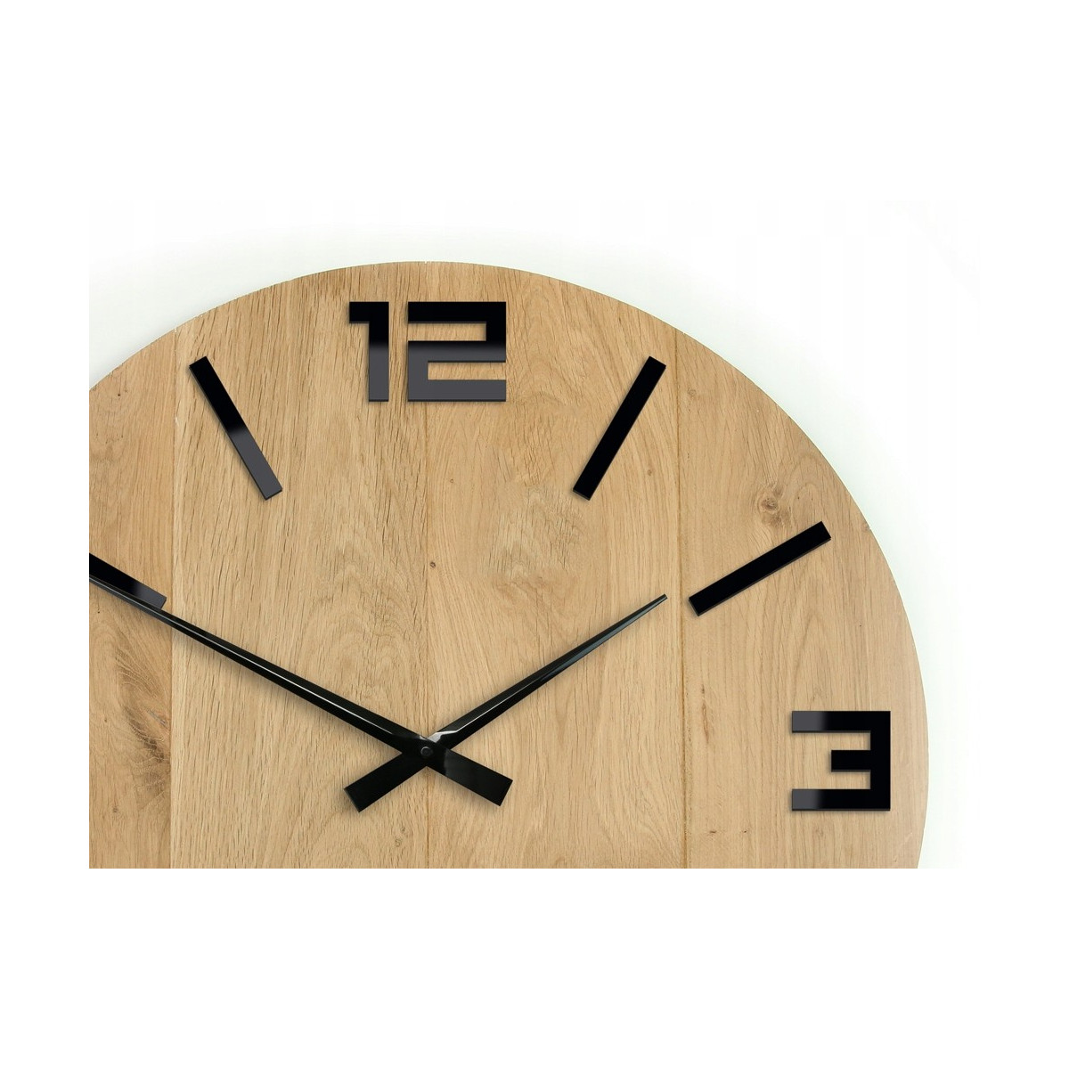 Ceas de perete rustic din lemn frumos de 49 cm