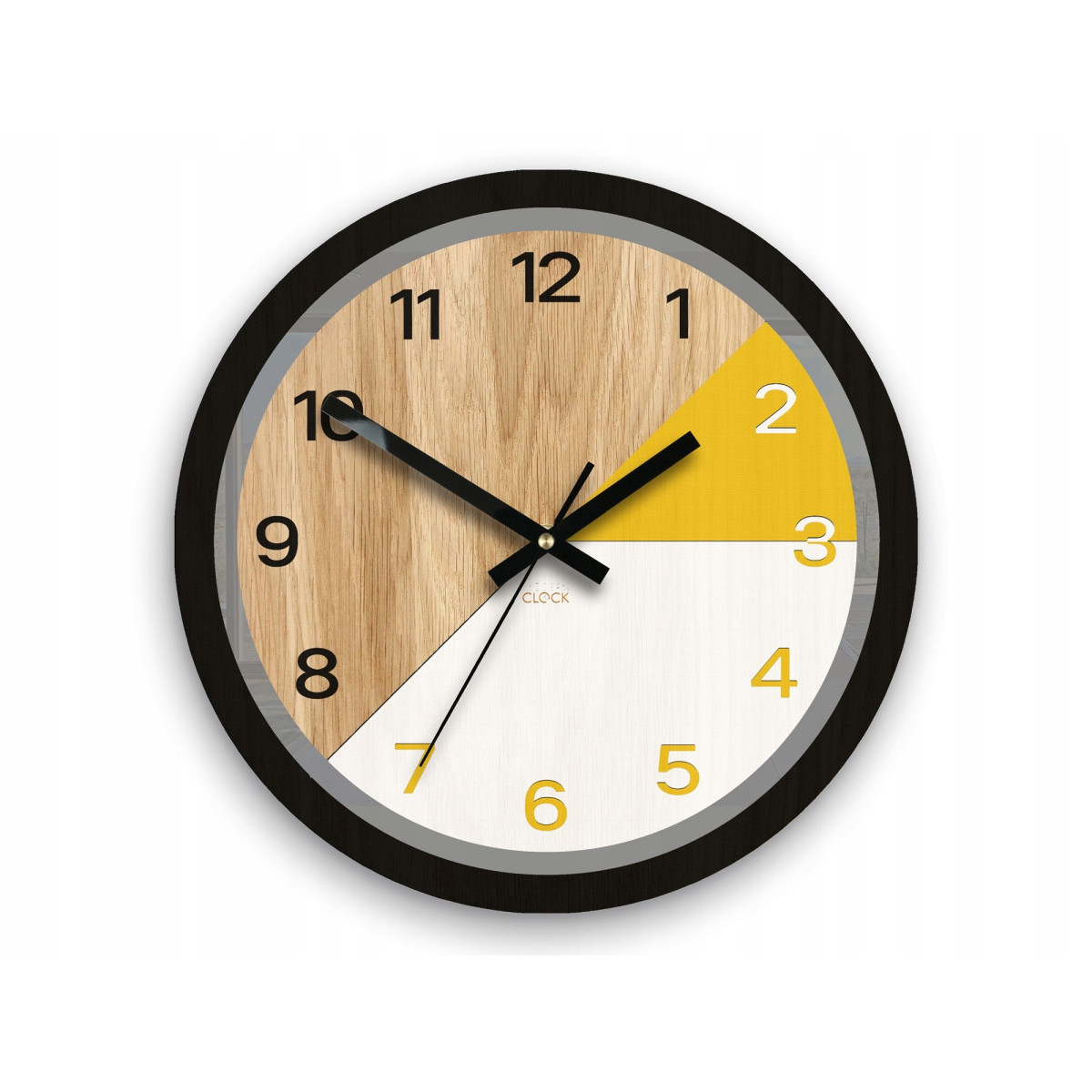 Ceas de perete din lemn Paris galben 33 cm