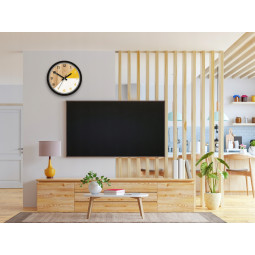 Ceas de perete din lemn Paris galben 33 cm