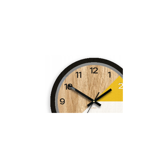 Ceas de perete din lemn Paris galben 33 cm