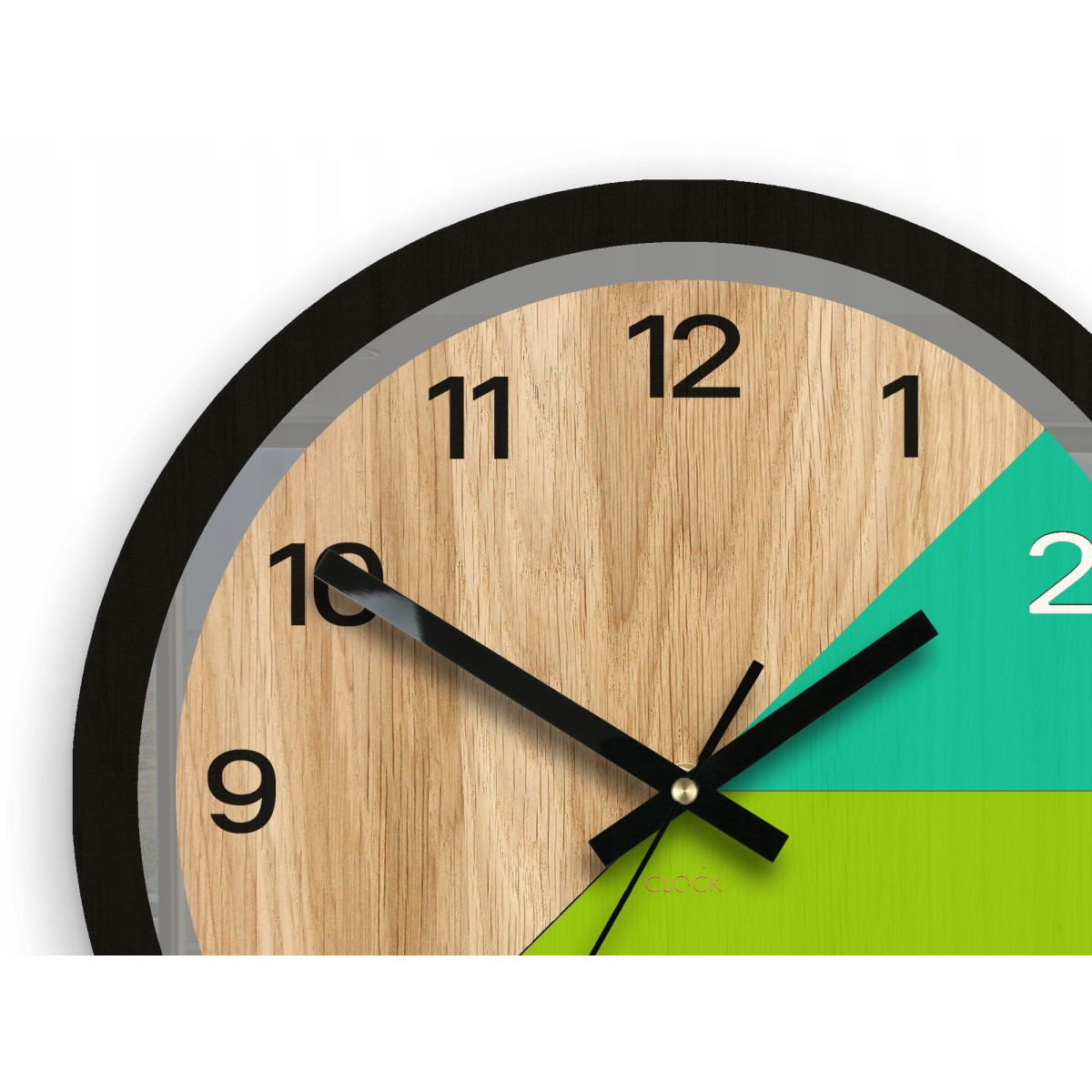 Ceas de perete din lemn Paris verde 33 cm