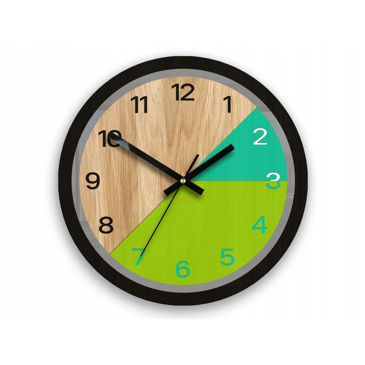 Ceas de perete din lemn Paris verde 33 cm