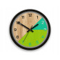Ceas de perete din lemn Paris verde 33 cm
