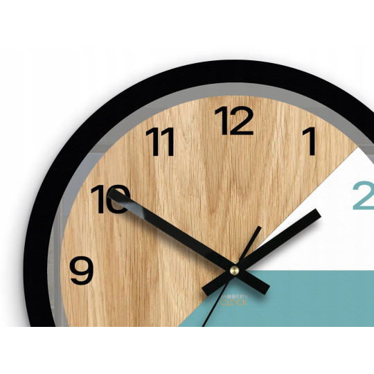 Ceas de perete din lemn Paris albastru 33 cm