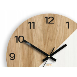 Ceas de perete din lemn alb OKSFORD, 33cm