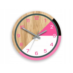 Ceasuri de perete tăcute Lagos roz 33 cm