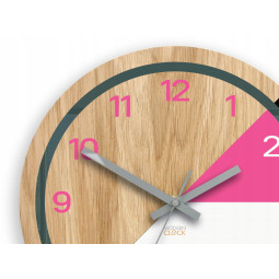 Ceasuri de perete tăcute Lagos roz 33 cm