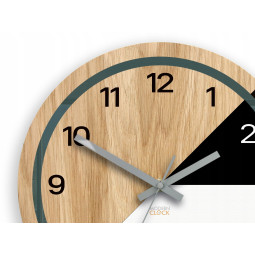 Ceas de perete tăcut Lagos alb-negru 33 cm