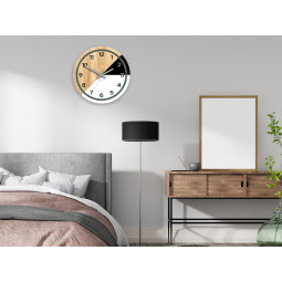 Ceas de perete tăcut Lagos alb-negru 33 cm