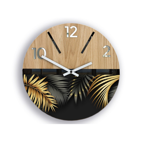 Ceasuri de perete din lemn Golden - 33 cm