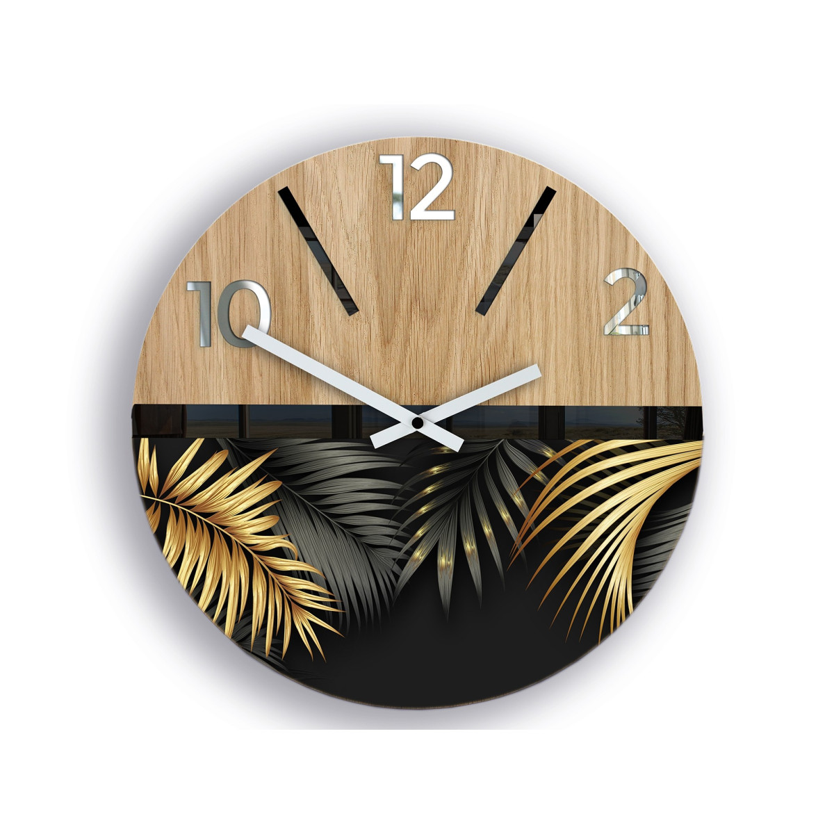 Ceasuri de perete din lemn Golden - 33 cm