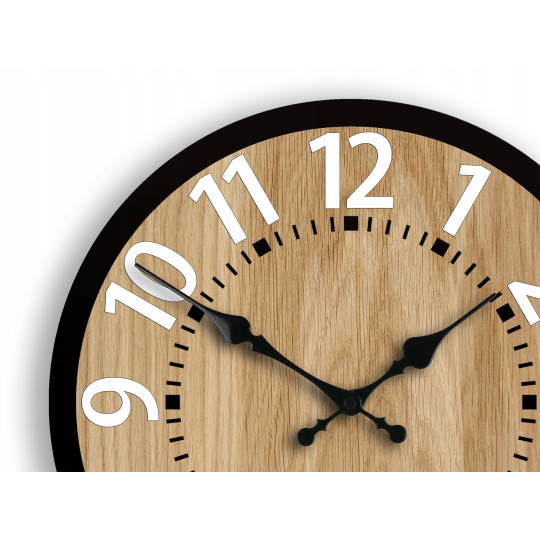 Ceas de perete din lemn BERLIN alb 33 cm