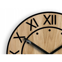 Ceas de perete din lemn tăcut ARTUR 33 cm