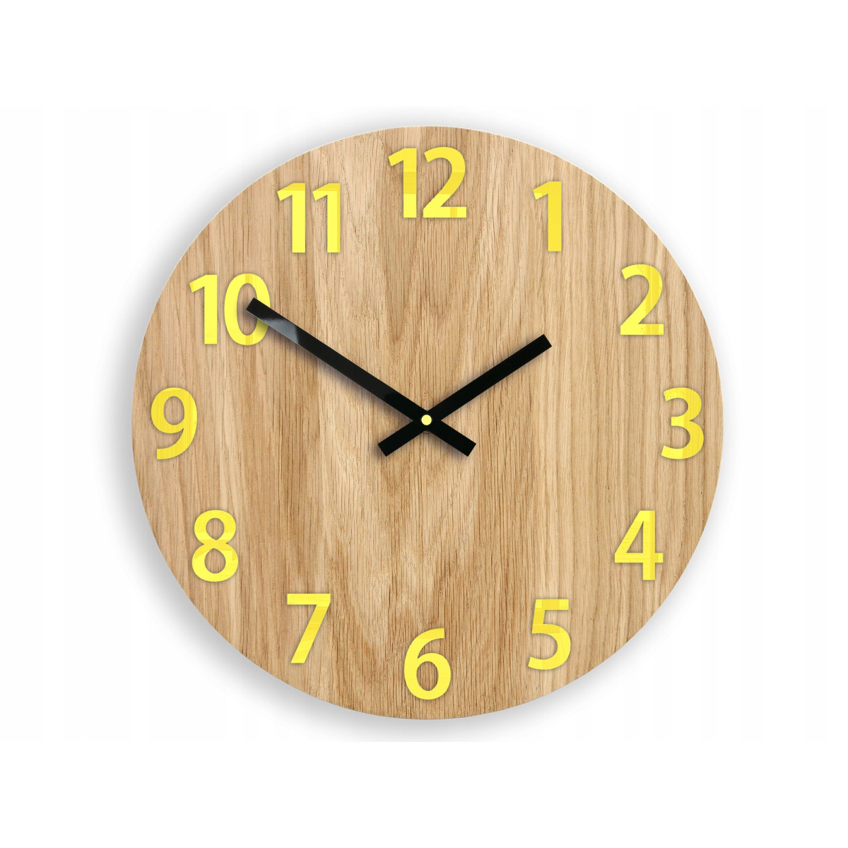 Ceas de perete din lemn AMADEUS galben 33 cm