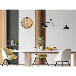 Ceas de perete din lemn AMADEUS negru 33 cm