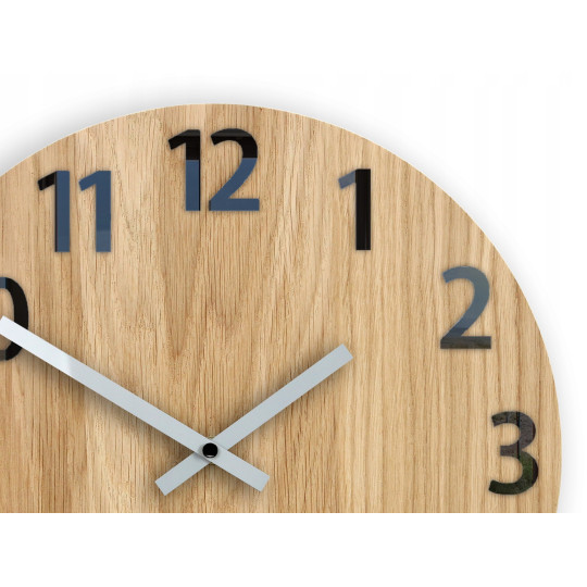 Ceas de perete din lemn AMADEUS negru 33 cm